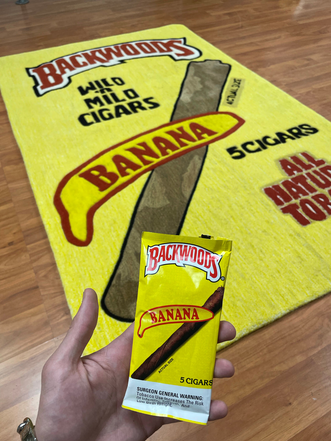 Banana Backwoods Rug 🍌 5ft x 3.6ft